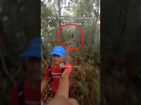 DIKEJAR SOSOK AMBARAWO SAAT TEKTOK GUNUNG😱 #trending #shorts #creepy #pendaki #gunung #horror #jin