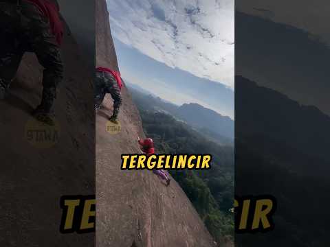 TERGELINCIR Pas Naik Tebing❗😮#videoviral #gunung #hiking
