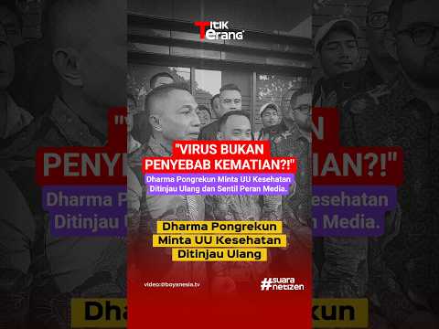 Kritik Keras Dharma Pongrekun Soal UU Kesehatan!