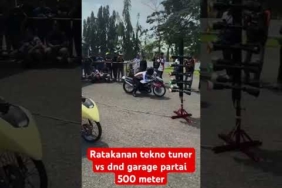 Ratakanan tekno tuner vs dnd garage partai 500 meter #dragbikeconcept