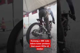 Komeng x IBK indo tekno tuner perdana ikut event 201m di medan #dragrace  #dragbike