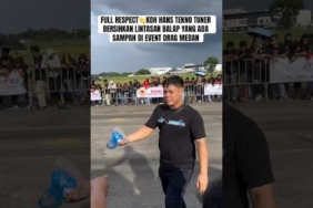 FULL RESPECT👏KOH HANS TEKNO TUNER BERSIHKAN LINTASAN YANG ADA SAMPAH DIEVENT DRAG MEDAN #teknotuner