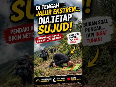 Pendaki Jerman Ini Tetap Ibadah di Rinjani #shorts