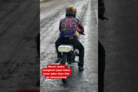Meran motor mengikuti jejak tekno tuner pake ebon biar go internasional #dragbikeconcept
