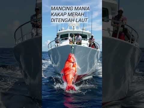 MANCING MANIA KAKAP MERAH DITENGAH LAUT#mancingkakapmerah #nelayanindonesia #mancingmania #kapalbaja