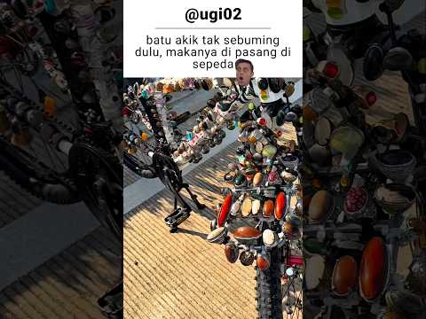 sepeda bertabur batu akik