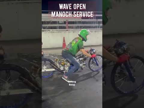 Wave Open Manoch Service time tembus 5 detik!!!! #dragrace #dragthailand #drag #teknotuner #shorts
