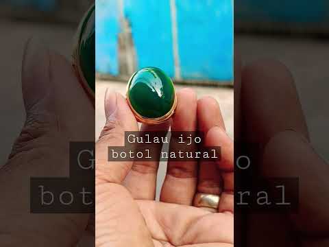 Bacan Doko Gulau ijo botol,,dim 33x26x15 ring perak size 20 ( wa 👉 081283099411