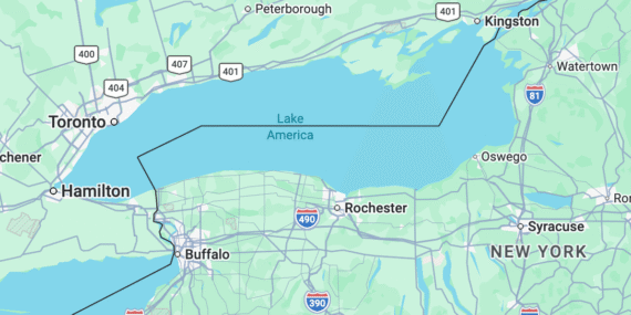 Google Maps Now Shows ‘Lake America’ Instead of Lake Ontario