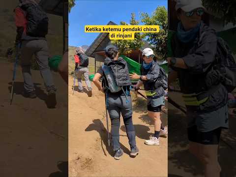 ketika bertemu pendaki cantik china di rinjani #rinjani #hiking #mountains #travel #fyp #viral