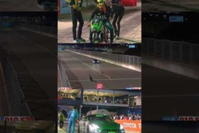 Ebon semakin ganas di lintasan, Ninja KR150 VS Nissan GTR