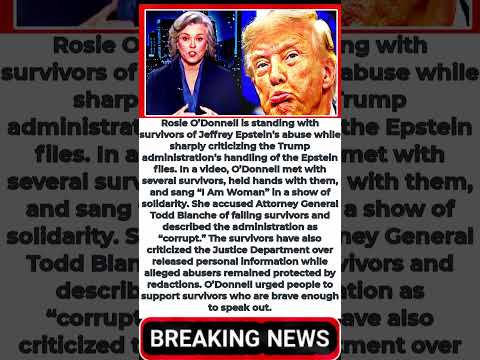 Rosie O’Donnell STANDS With Epstein Survivors and TORCHES Trump Administration!