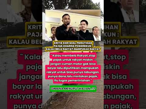 DHARMA PONGREKUN KRITIK KDM LAGI..!