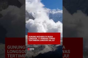 GUNUNG MIZHIRGI DI RUSIA LONGSOR, 11 PENDAKI TEWAS TERTIMBUN LONGSOR SALJU!