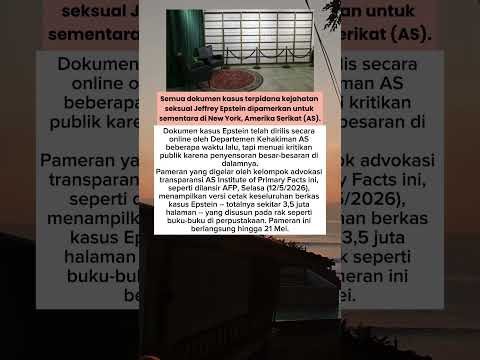 Dokumen Epstein Dipamerkan di New York, Jumlahnya 3,5 Juta Halaman!