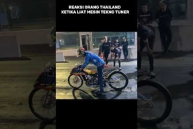reaksi orang thailand liat mesin ninja idola tekno tuner🔥 #dragthailand #teknotunerhs #dragbike