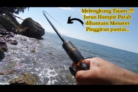 mancing ultralight di pinggiran pantai dengan umpan micro Jig dipadukan dengan Sabiki..!! Joss….