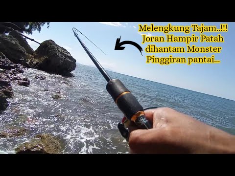 mancing ultralight di pinggiran pantai dengan umpan micro Jig dipadukan dengan Sabiki..!! Joss….