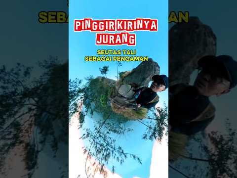 PINGGIR KIRINYA JURANG, SEUTAS TALI SEBAGAI PEMGAMAN ‼️ #pendaki #vlog #travel #ngajionline #adzan