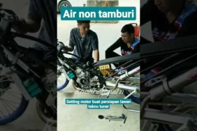 Mekanik Air non tamburi setting motor jelang melawan tekno tuner #drag #dragrace #201m #500m #shorts