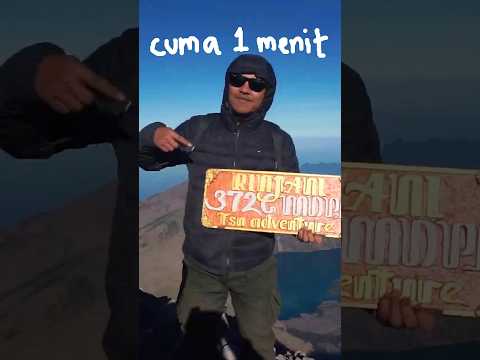 Mendaki Gunung Rinjani cuma 1 menit?! #pendaki #pendakigunung #rinjanihiking #silenthiking