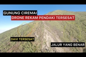 FULL VIDEO DRONE REKAM PENDAKI YANG BARU TERSESAT DI GUNUNG CIREMAI