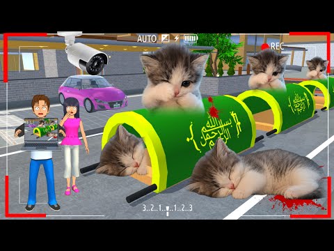 Yuta Mio Panik CCTV Merekam KUCING KICAU MANIA MENINGGOY 😱 Masuk Dalam Keranda 😱 | Sakura
