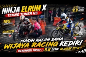 NINJA ELRUM X TEKNO TUNER HS 155 FRAME STD MASIH KALAH SAMA WIJAYA RACING POSISI 1 6.9 DETIK 201 M