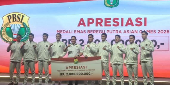 PBSI beri apresiasi Rp4,5 miliar kepada peraih medali Asian Games 2026