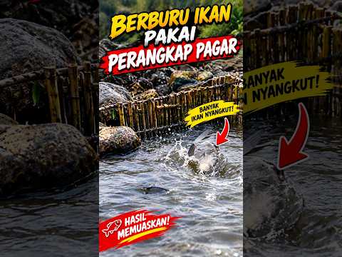 Mancing mania | Berburu ikan pakai perangkap pagar batu #mancing #ikan #shortvideo