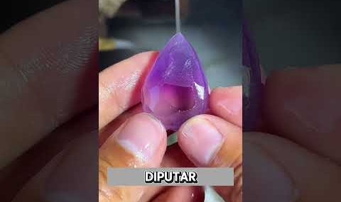 Proses pemolesan Batu Kecubung. #faktaunik