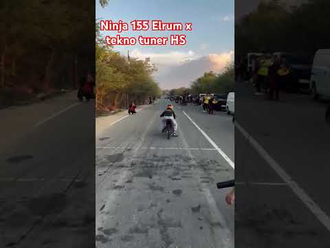 Ninja 155 Elrum x tekno tuner HS #dragbikeconcept #dragbikestart #balapmotor #balap201m