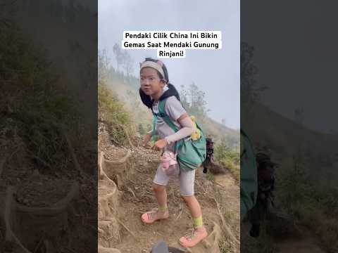 Pendaki Cilik China Ini Bikin Gemas Saat Mendaki Gunung #rinjani #hiking #mountains #travel #fypシ