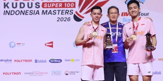 Tunggal dan ganda putra Indonesia juara Indonesia Masters di Kudus