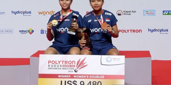 Ganda putri Isyana/Rinjani sabet gelar juara Indonesia Masters
