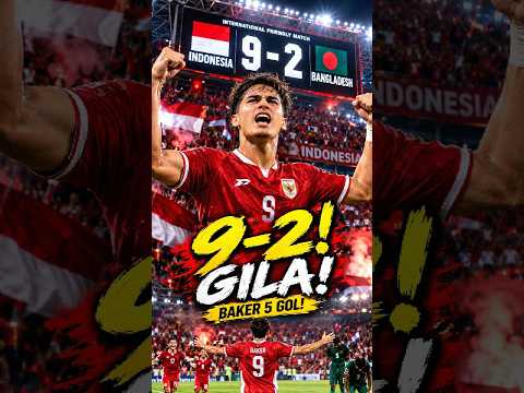 INDONESIA 9-2 BANGLADESH! MITCHELL BAKER MENGAMUK! #timnasgaruda  #sepakbolaindonesia