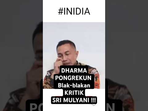 DHARMA PONGREKUN Blak-blakan KRITIK SRI MULYANI !!! #inidia #dharmapongrekun #srimulyani