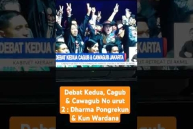 Debat Kedua, Cagub  & Cawagub No urut 2 : Dharma Pongrekun & Kun Wardana