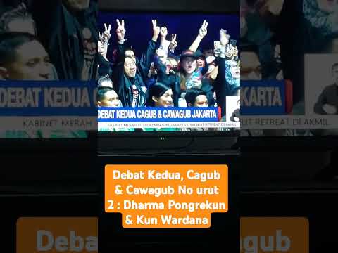 Debat Kedua, Cagub  & Cawagub No urut 2 : Dharma Pongrekun & Kun Wardana